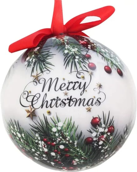 Bovista Kerstballen - Kerstversiering - Plastic - Kerstballenset - Stijl 6- 8 cm - 6 stuks