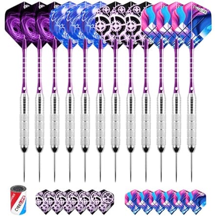 Professionele darts - 12 stuks met metalen punt en accessoires