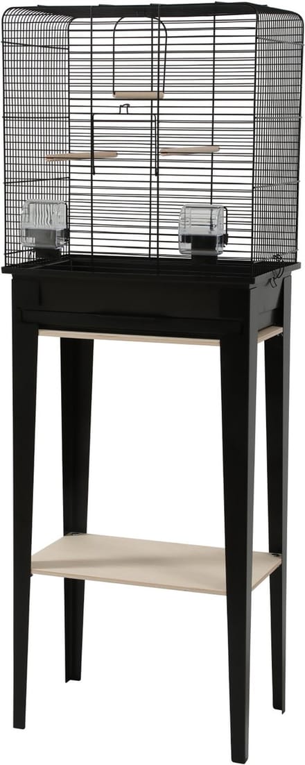 Zolux Vogelkooi chic loft met meubel zwart