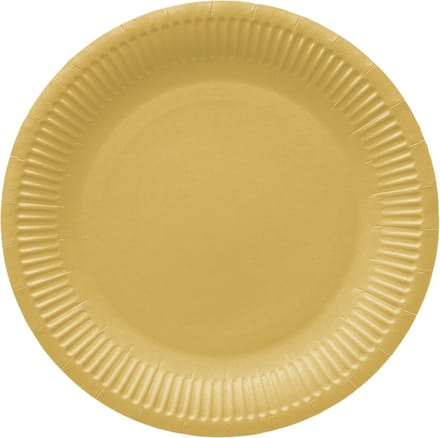 Papieren borden goud geel 23 cm – PAW decor – set van 8