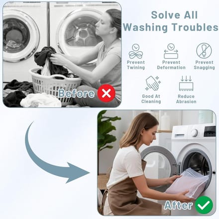 Mesh Waszakken - Polyester - 4 Maten - Duurzaam en Stevig - Voor Delicate Kleding
