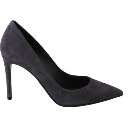Dolce & Gabbana Grijze Suède Leren Stiletto Hakken