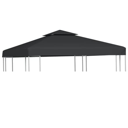 vidaXL - Vervangend - tentdoek - prieel - 310 - g/m² - 3x3 - m - donkergrijs