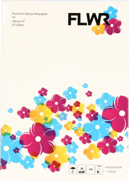 Huismerk FLWR Fotopapier Glans | A4 | 180 gr/m² 50 vellen