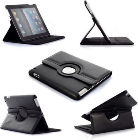 Zwart 360° draaibare tablethoes voor iPad 9.7 (2017)