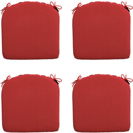 Madison - Zitkussen Panama brick red - Ca. 46x48 cm - Set van 4
