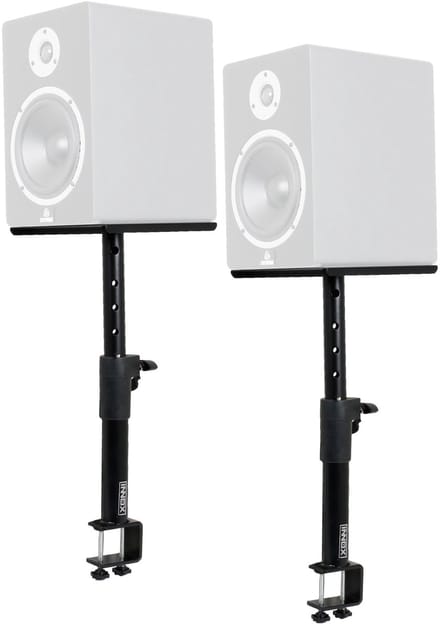 Studiomonitor tafelstatieven - met klem (set van 2) - Zwart Innox IVA