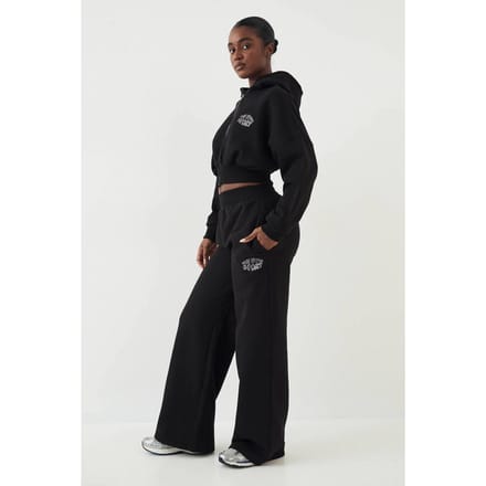 Dames DSGN Studio Sport Bubble Straight Leg Jogger | Zwart | Maat: Medium