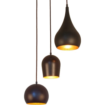Menzel Solo hanglamp, 3-lamps rond