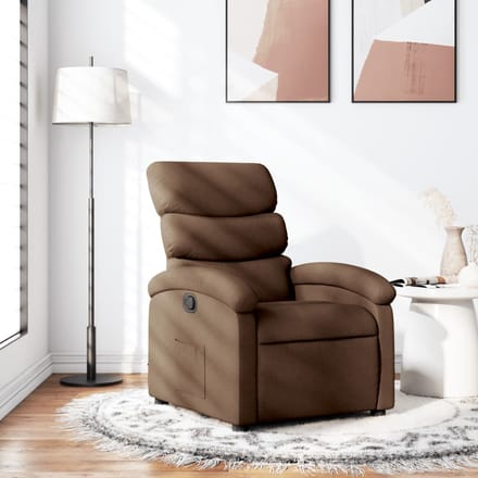 vidaXL - Fauteuil - verstelbaar - stof - bruin