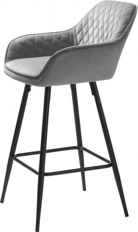 Nordic Home - Bernt barstoel - velvet - grijs