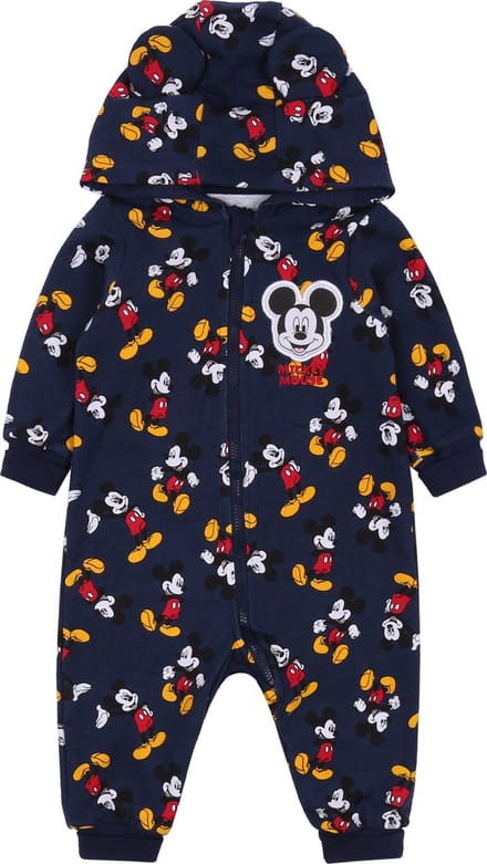 Marineblauwe babyromper Mickey Mouse / 6-9m 74 cm