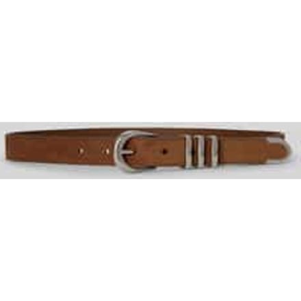 Riem van echt leer met metallic accenten