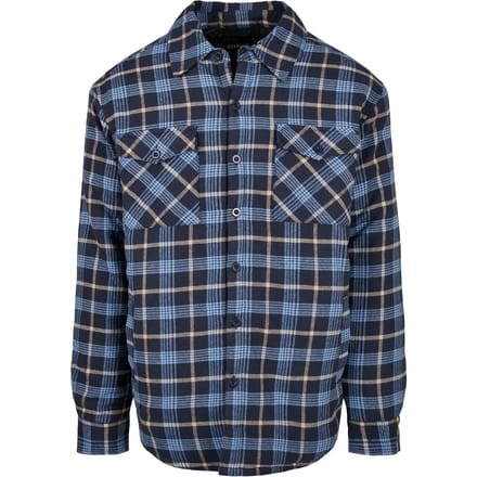 Urban Classics - Plaid Quilted Overhemd - M - Blauw