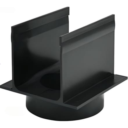 Drain 65/100 gootverbindingsstuk met verticale uitloop 75mm