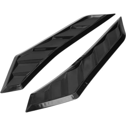 2 Stuks Glanzend Zwarte Motorkap Ventilatieopeningen Motorkap Cover Rubber Voorste Motorkap Ventilatie Universeel voor Auto black