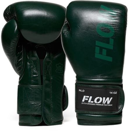 Flow - Challenge Bokshandschoenen - Echt Leer - Donkergroen 14 oz