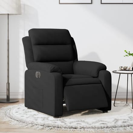 vidaXL - Fauteuil - verstelbaar - elektrisch - stof - zwart