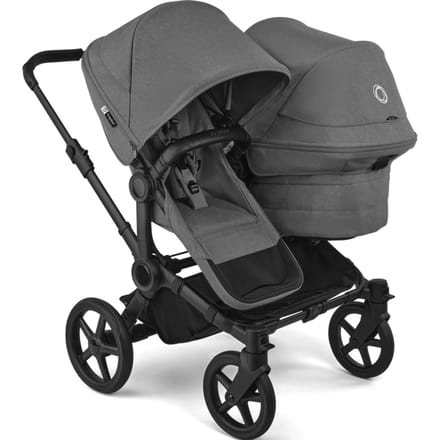 Bugaboo Donkey 6 Double Kinderwagen - Moon Grey Bekleding moon grey bekleding
