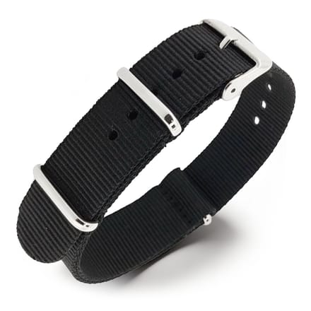 NATO Horlogeband G10 Military Nylon Strap - Zwart 21mm