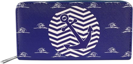 Cham Cham Damesportemonnee horizontaal imitatieleer van imitatieleer met maritiem motief
