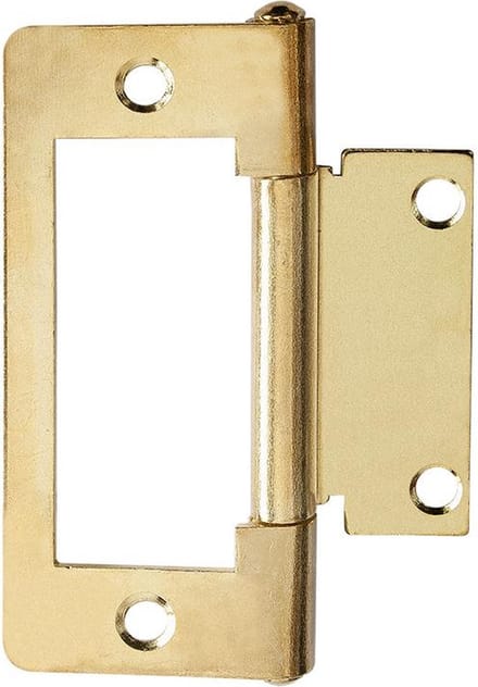 Louvredeurscharnier - Messinggecoat Staal - 75 Mm - 4 Stuks