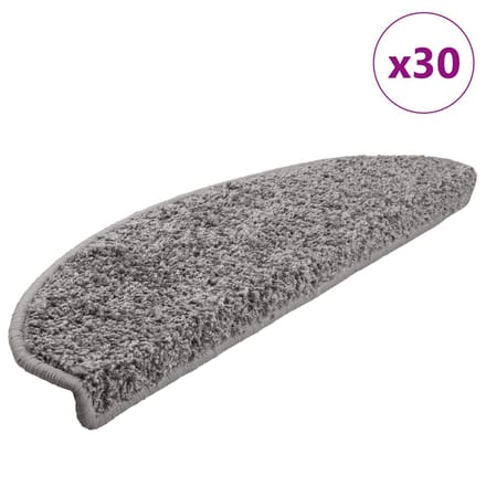 vidaXL - Trapmatten - 30 - st - 65x21x4 - cm - Grijs - Halfrond - Groot