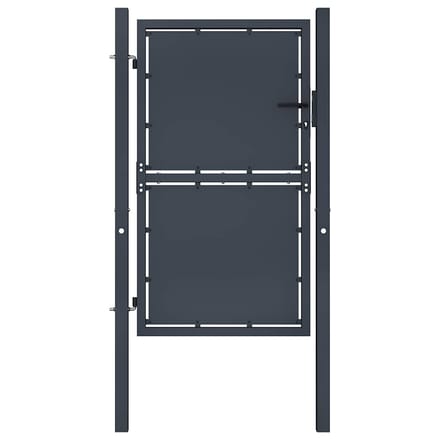 vidaXL - Tuinpoort - staal - 100x150 - cm - antraciet