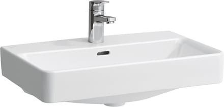 Wastafel 600x380 mm, zonder kraangat en overloop, wit