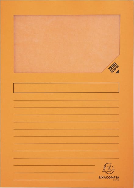 Exacompta 4x FOREVER® Pak van 100 venstermappen 120g/m2 - 22x31cm voor A4 - Oranje - 50104E
