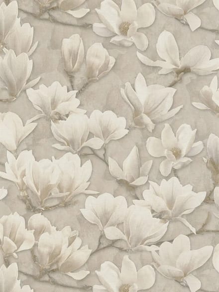 MAGNOLIA BEHANG | Bloemenrijk - beige crème wit - A.S. Création PintWalls II