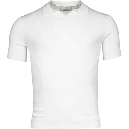 Thomas Maine Pullover Polo Single Knit Off White / male