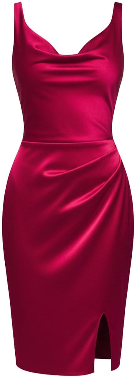 LARICA Jurk - Rits - Jurk Donkerroze S