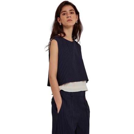Dames top Norr Neo pinstripe