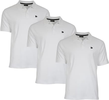 3-Pack Donnay - Polo (Noah) - Sportpolo - Heren - White (001) - maat L