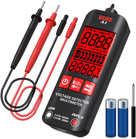Digitale Multimeter 2000 Counts Professioneel - Meet AC/DC Spanning, Weerstand, Frequentie en Continuïteit met NCV en Zaklamp