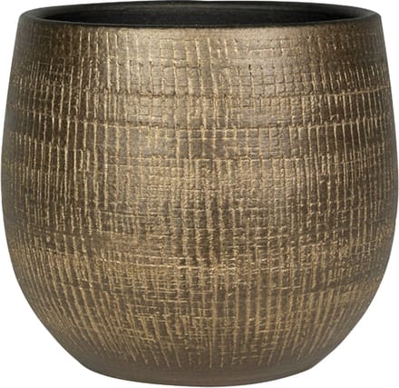 Ter Steege Plantenpot - modern design - goudkleurig - 20 x 20 cm - bloempot