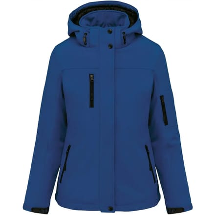 Kariban Gewatteerde softshell damesparka met capuchon K651 - Dark Royal Blue - M