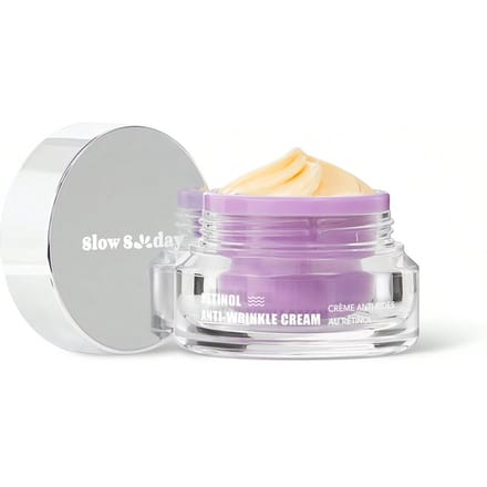 Slow Sunday Retinol Anti-Wrinkle Crème, Retinol, Hydraterend, Verhelderend en Verstevigend voor de Huid, K Beauty, Goede Keuze voor Vakantie, Reisbenodigdheden, Halloween, Geschikt voor Zomerse Huidverzorging
