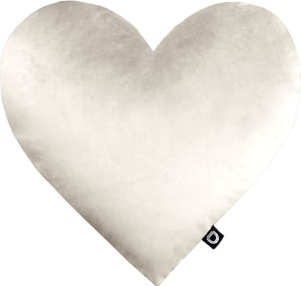 Decordruk Velvet Serie - Sierkussen - Hartvormig - Kremkleurig - 45 cm
