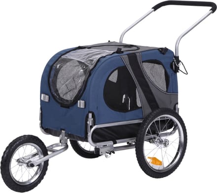 Topmast Fietskar - Fietsaanhanger- Large +Jogger functie .Blauw