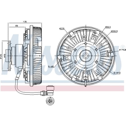 Koppeling, radiatorventilator NISSENS 86077