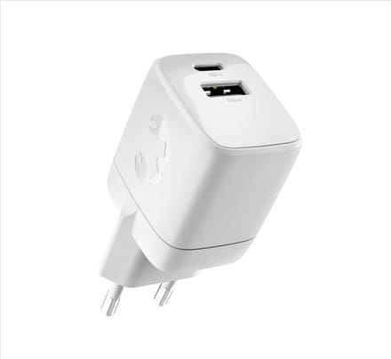 Fresh 'n Rebel Oplader iPhone & Samsung – 30W Adapter USB-C & USB-A (2 poorten) – Compacte Snellader iPhone & Samsung – Ice Grey