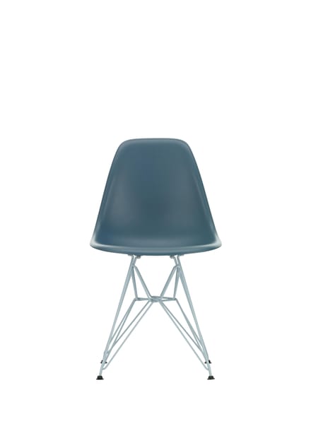 Vitra DSR Colours Eames Plastic Side Chair - zeeblauw RE - Glijders voor harde vloer