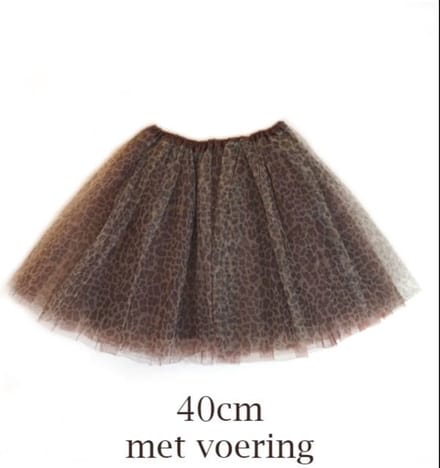 Tutu - Luipaard met voering - 40 cm