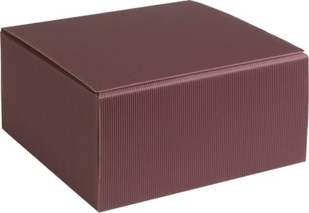 Geschenkdoos ribbelkarton 25x24x12cm BORDEAUX (35 stuks)