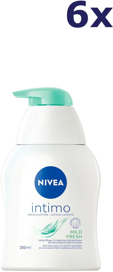 6x Nivea Intimo Mild Fresh Waslotion 250 ml