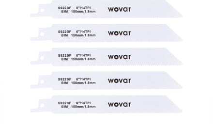 Wovar Reciprozaagbladen metaal 150 mm 922BF | Set 5 stuks
