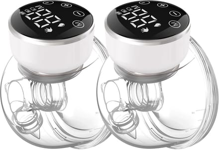 Draagbare Handsfree Borstkolf Set met Lange Batterijduur en LED-Display (2 Stuks)