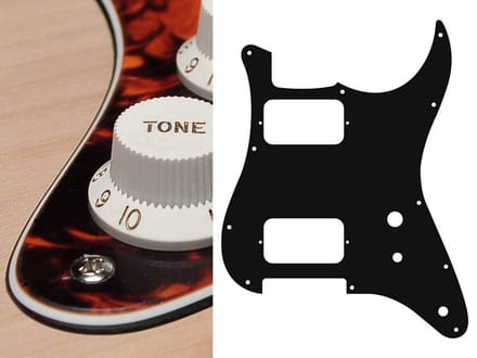 Boston ST-331-MO pickguard, Stallion, HH, 2 pot holes, toggle switch, 3 ply, marble orange